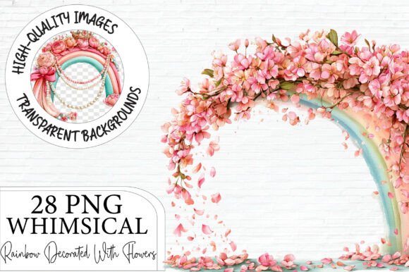 Download Rainbow Decorated with Flowers Clipart - Clip Collection