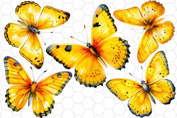 Download Yellow Watercolor Butterfly Clipart PNG - Clip Collection