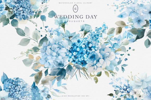 Download Watercolor Blue Flowers Clipart - Summer - Clip Collection