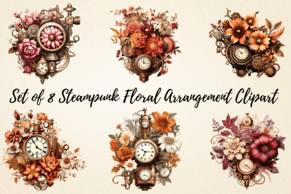 Download Steampunk Floral Arrangement Clipart - Clip Collection