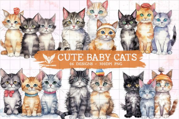 Download Cute Baby Cats Sublimation Clipart - Clip Collection