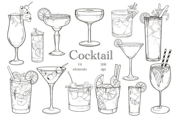 Download Cocktail Clipart, Drinks Illustrations - Clip Collection