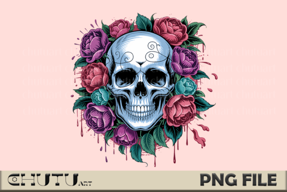 Download Gothic Skull Peony PNG Clipart - Clip Collection