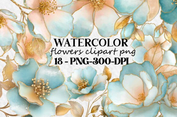 Download Watercolor Flowers Clipart Png Bundle - Clip Collection