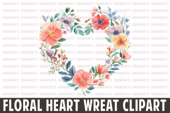 Download Pastel Floral Heart Wreat Clipart PNG - Clip Collection