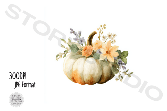 Download Fall Pumpkin Floral Arrangement Clipart - Clip Collection