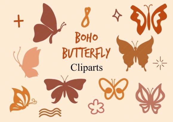 Download Boho Filled Butterfly Cliparts - Clip Collection