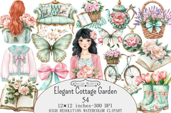 Download Elegant Cottage Garden Clipart - Clip Collection