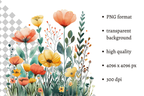 Download Watercolor Spring Flowers PNG Clipart - Clip Collection