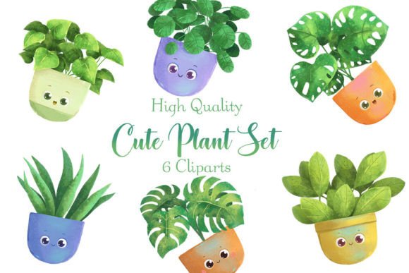Download Cute Plants Kawaii Style Clipart - Clip Collection