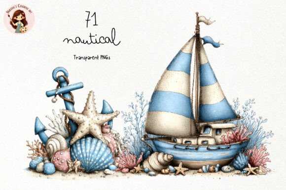 Download Watercolor Nautical PNG Clipart Set - Clip Collection