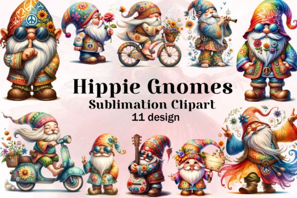 Download Hippie Gnomes Sublimation Clipart - Clip Collection