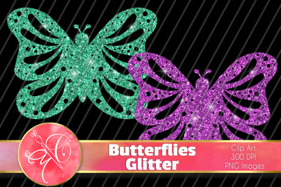 Download Glitter Butterflies Clip Art - Clip Collection