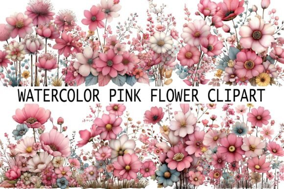 Download Watercolor Pink Flower Clipart - Clip Collection