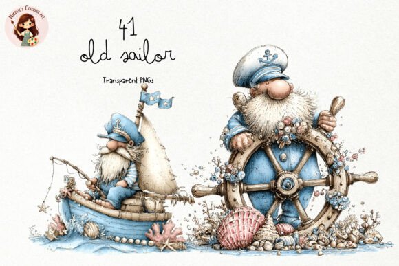 Download Whimsical Old Sailor PNG Clipart - Clip Collection