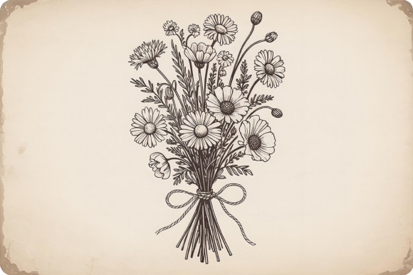 Download Retro Bouquet Clipart Design - Clip Collection