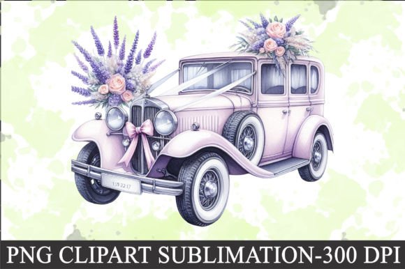 Download Lavender Wedding Car Clipart - Clip Collection