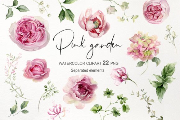 Download Watercolor Pink Flowers Clipart Rose PNG - Clip Collection