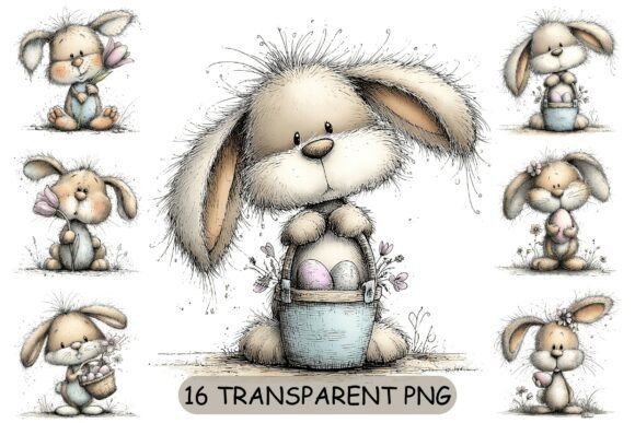 Download 16 Cute Easter Bunny PNG Clipart - Clip Collection