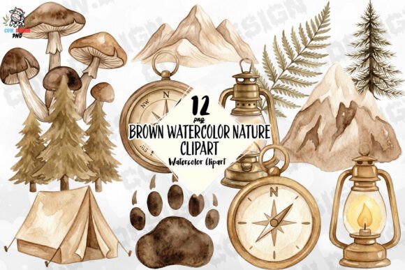 Download Brown Watercolor Nature Clipart PNG - Clip Collection