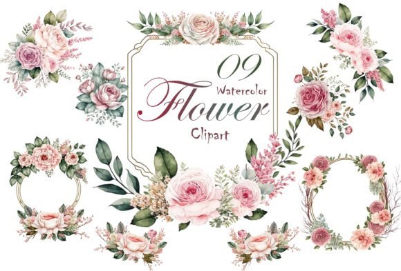 Download Pink Roses Watercolor Flower Clipart - Clip Collection
