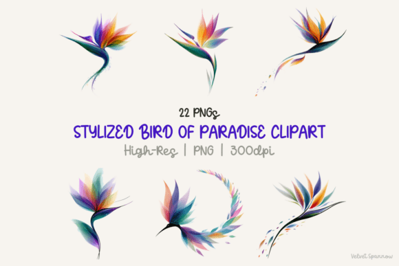 Download Stylized Bird of Paradise Clipart - Clip Collection