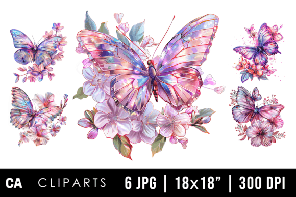 Download Pink Flowers &amp; Butterfly Cliparts - Clip Collection