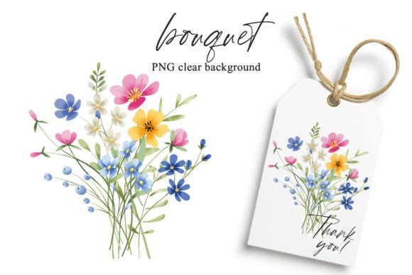 Download Watercolor Flowers Clipart Bouquet, PNG. - Clip Collection