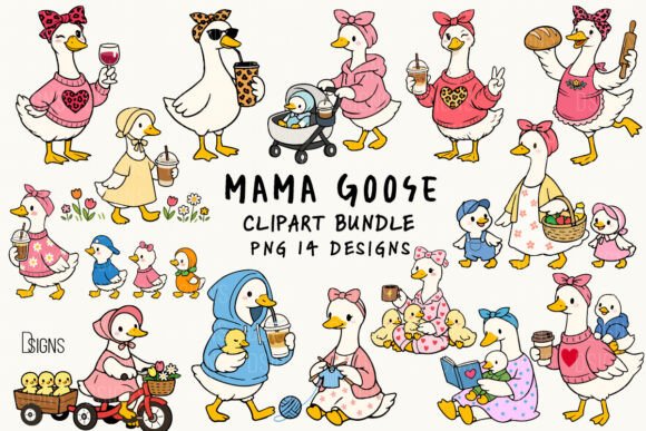 Download Mama Goose Mother’s Day Clipart Bundle - Clip Collection