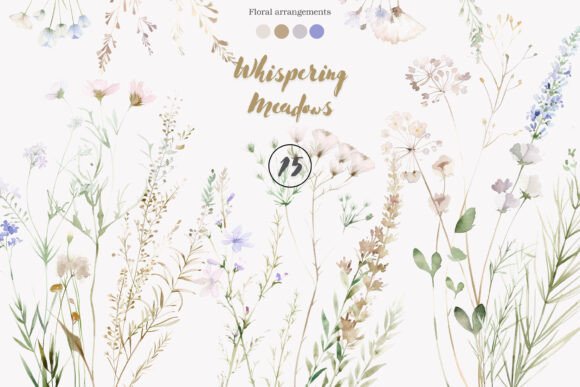 Download Wildflower Clipart Botanical Set - Clip Collection