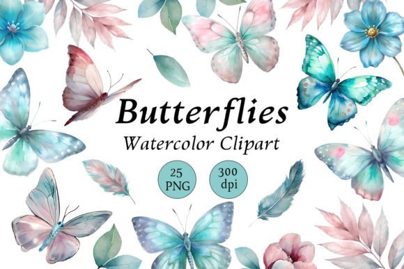 Download Watercolor Butterflies Clipart, PNG - Clip Collection