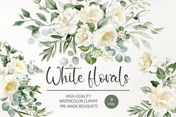 Download Watercolor White Rose Flower Clipart PNG - Clip Collection