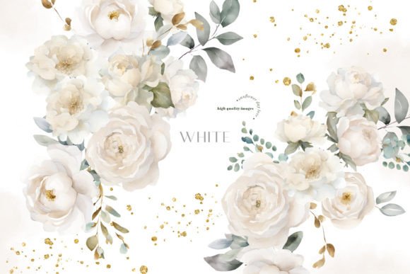 Download Elegant White Flowers Bouquets Clipart - Clip Collection