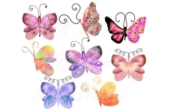 Download Butterflies Clip Art Flower Butterfly - Clip Collection