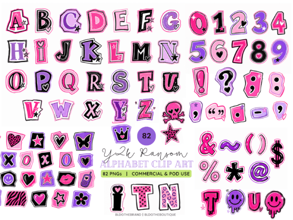 Download Y2k Baddie Ransom Note Letters Clip Art - Clip Collection