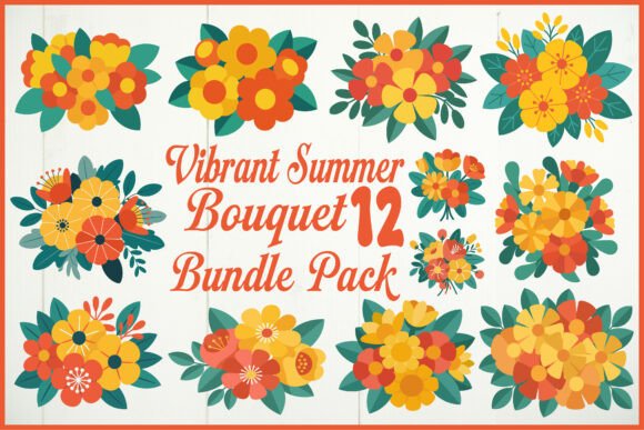 Download Vibrant Summer Bouquet Clipart Set - Clip Collection