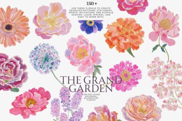 Download Watercolor Floral Clipart Bundle - Clip Collection