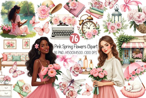 Download Pink Spring Flowers Clipart - Clip Collection