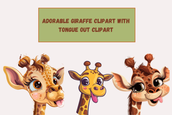 Download Adorable Giraffe Clipart with Tongue out - Clip Collection