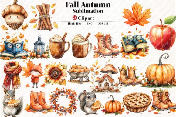 Download Fall Autumn Sublimation Clipart - Clip Collection