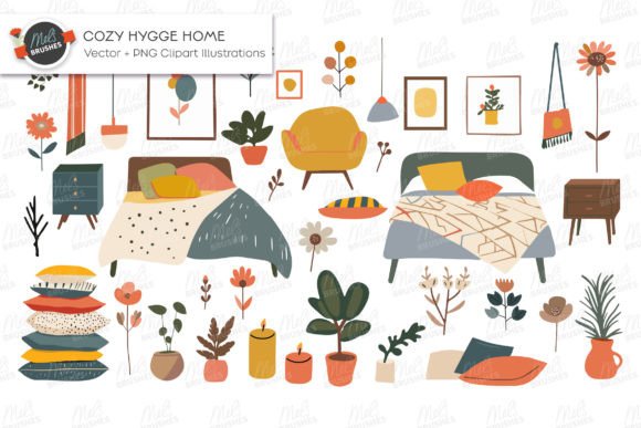 Download Cozy Hygge Home Vector Clipart - Clip Collection