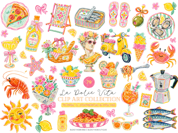 Download Dolce Vita Italian Summer PNG Clip Art - Clip Collection