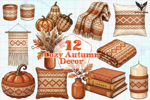 Download Cozy Autumn Decor Clipart PNG - Clip Collection