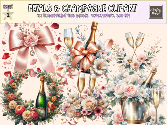 Download Petals &amp; Champagne Clipart - Premium Resources