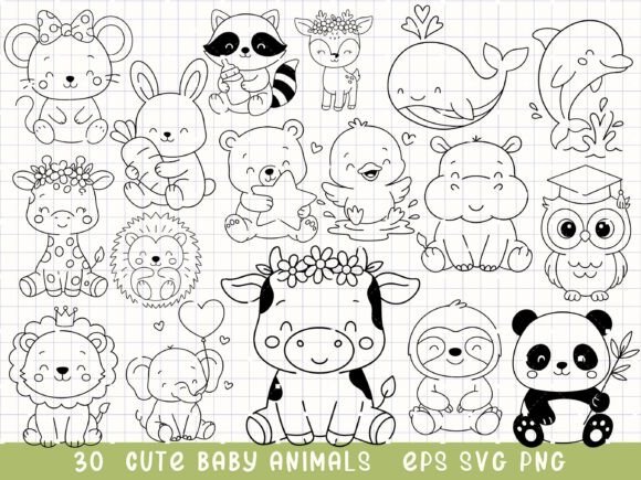 Download Baby Animal Svg, Cute Animal Clipart - Clip Collection