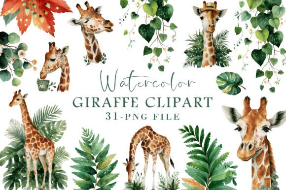 Download Watercolor Giraffe Clipart - Clip Collection