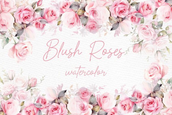 Download Watercolor Roses Clipart Blush Floral - Clip Collection