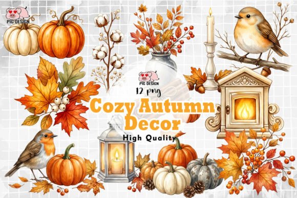 Download Cozy Autumn Decor Clipart PNG - Clip Collection