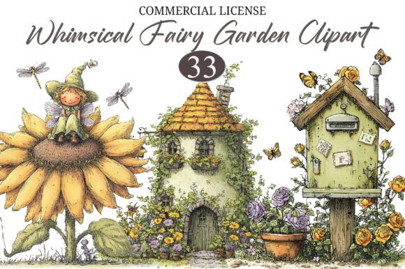 Download Whimsical Fairy Garden Clipart - Clip Collection