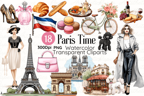 Download Paris Time in France Sublimation Clipart - Clip Collection